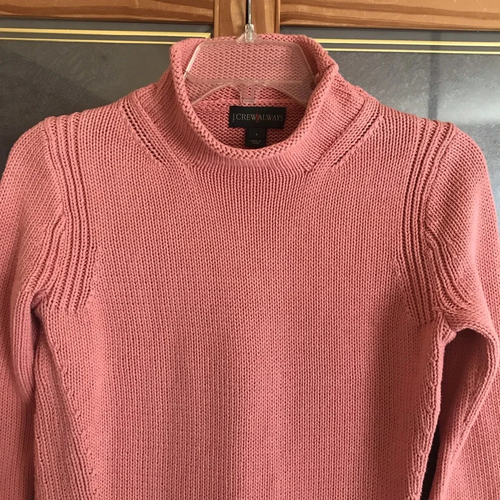J.Crew Always, Cotton Pullover Roll-neck Sweater, Size S - Picture 3 of 7